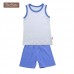 Organic Sleeveless Set - P006 (Blue/ Pink)